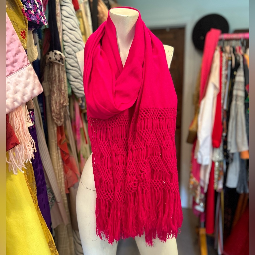 Vivid Raspberry Pink Scarf